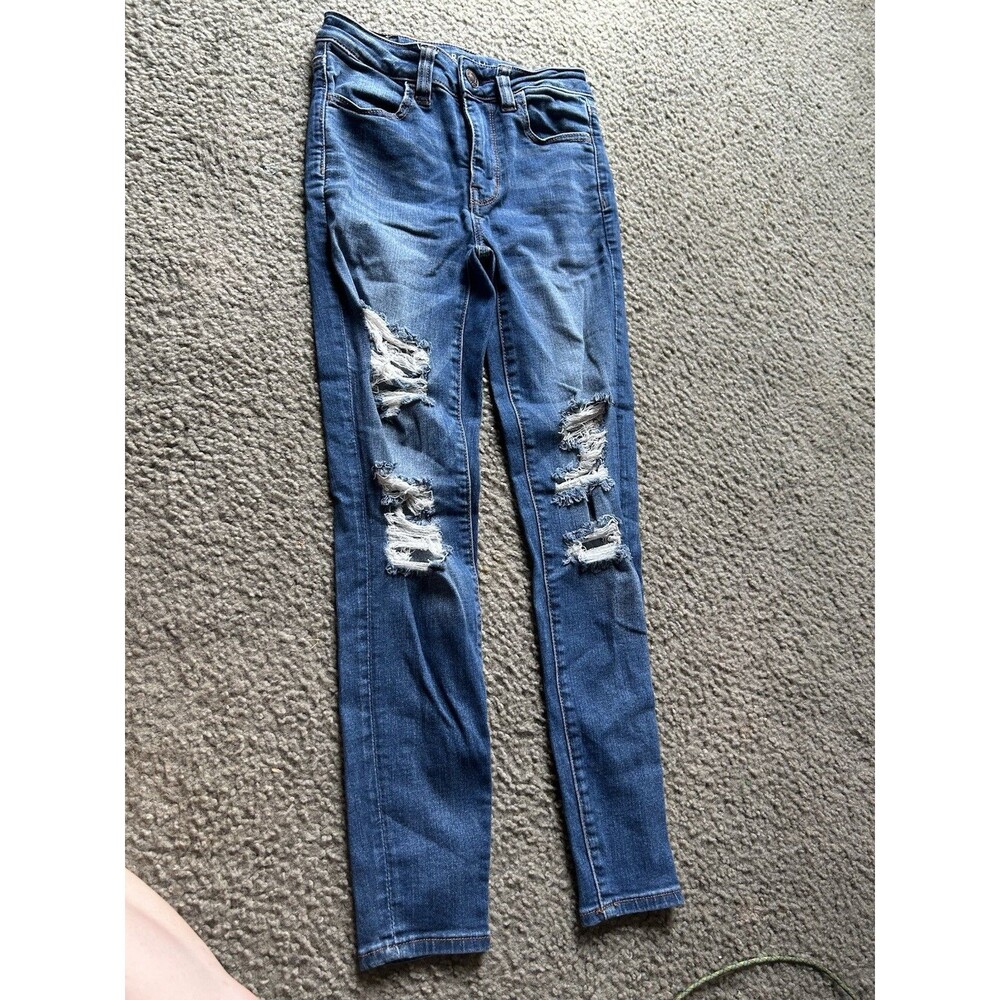 American Eagle Women's High Rise Size 2 SHORT Nxt Level Stretch Skinny Jean